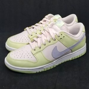 👑 W Nike Dunk Low Light Soft Pink / Ghost - Lime - lightly worn